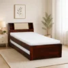 Weto Single Bed in Wenge Finish with Box Storage