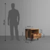 Rlvara Wooden Night Stand with Open Shelf Storage - Image 4