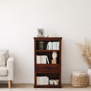 Pancham Solid Sheesham Wood Bookshelf in Honey Natural Finish