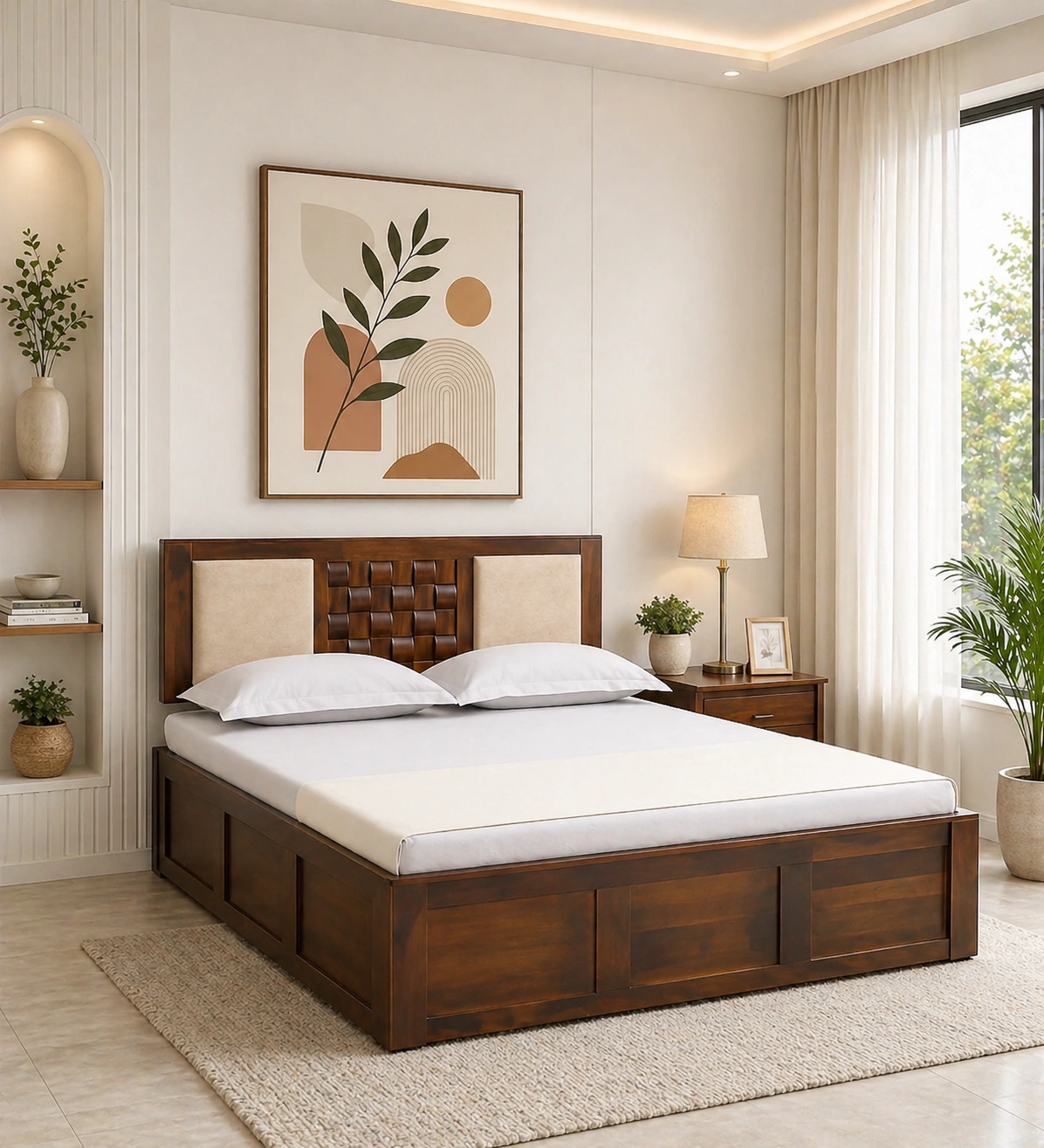 Buy-heavy-duty-sheesham-wood-king-size-bed-with-storage-online-at-best-price-in-india-1-1.webp Vienna Modern Bed with Underbed Storage - Image 1