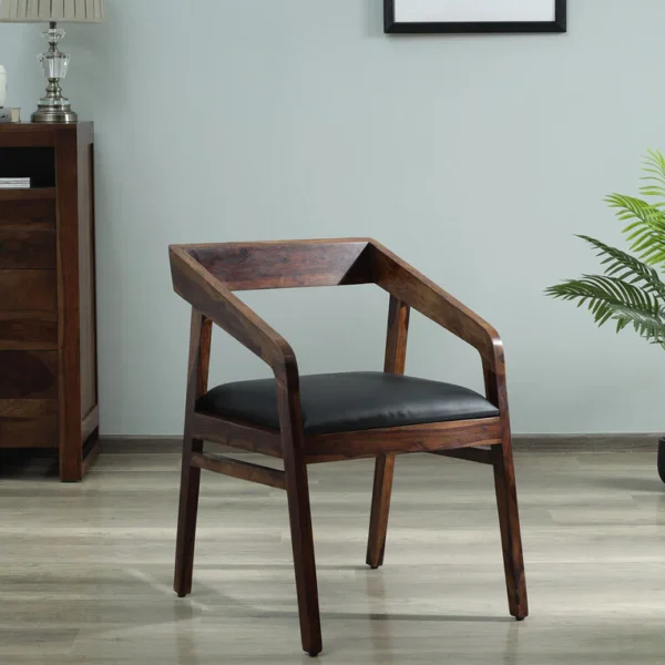 klint Sheesham Wood Arm Chair In Honey Oak Finish